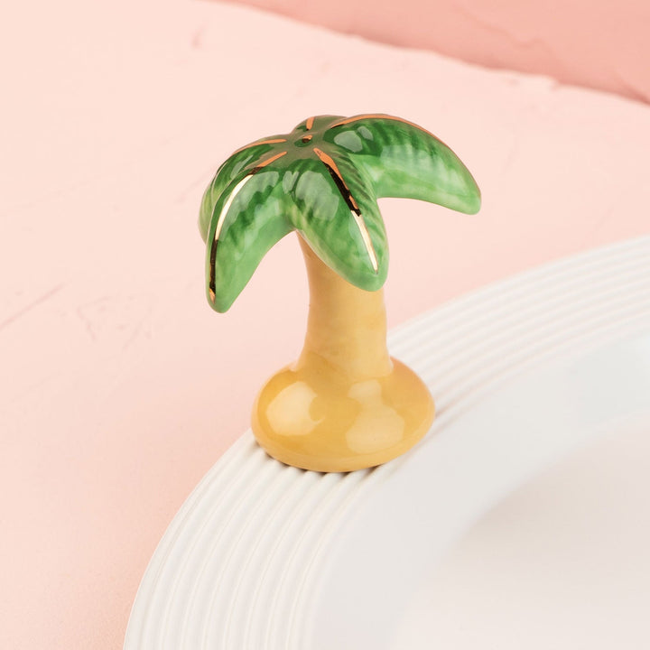 In the Breeze Mini by Nora Fleming — hand-painted ceramic swaying palm tree (alternate view)