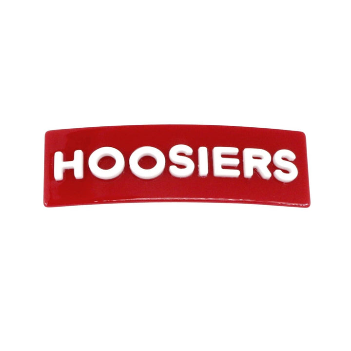 Indiana Crimson HOOSIERS Rectangle Barrette Clip - Something Splendid Co.