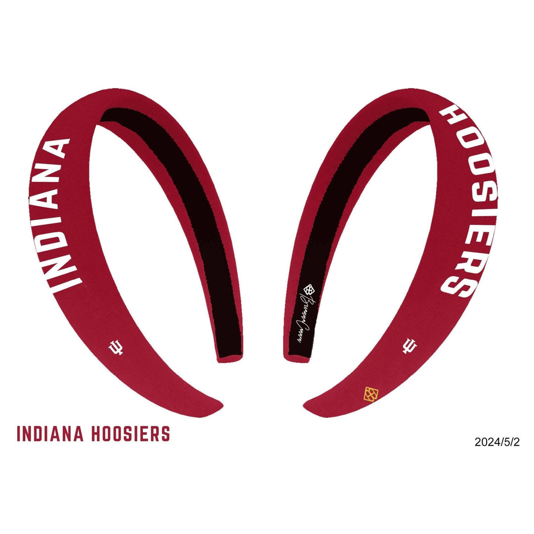 Indiana Crimson Thin Embroidered Headband - Something Splendid Co.