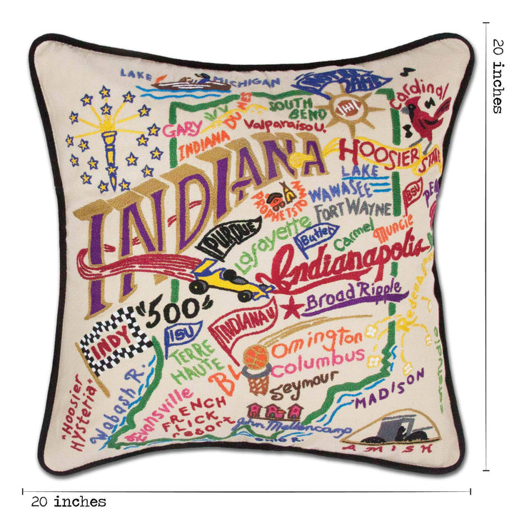 Indiana Hand - Embroidered Pillow - Something Splendid Co.