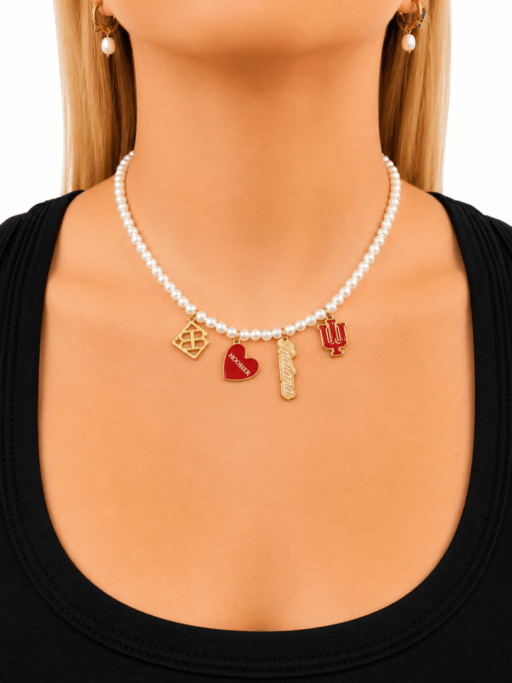Indiana Pearl Charm Necklace - Something Splendid Co.