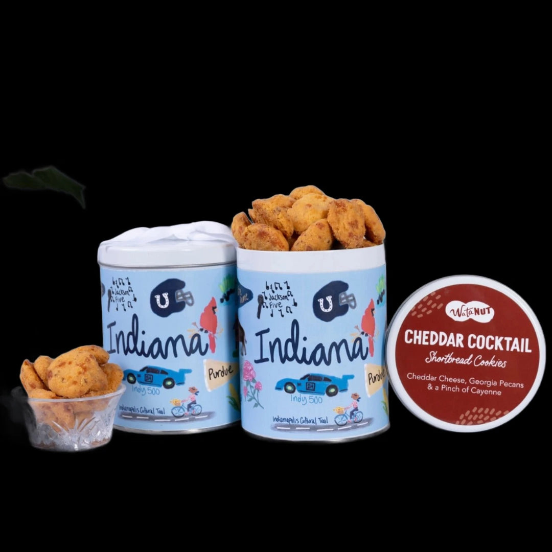 Indiana State Gift Tin: Salty Chocolate Shortbread Cookies - Something Splendid Co.
