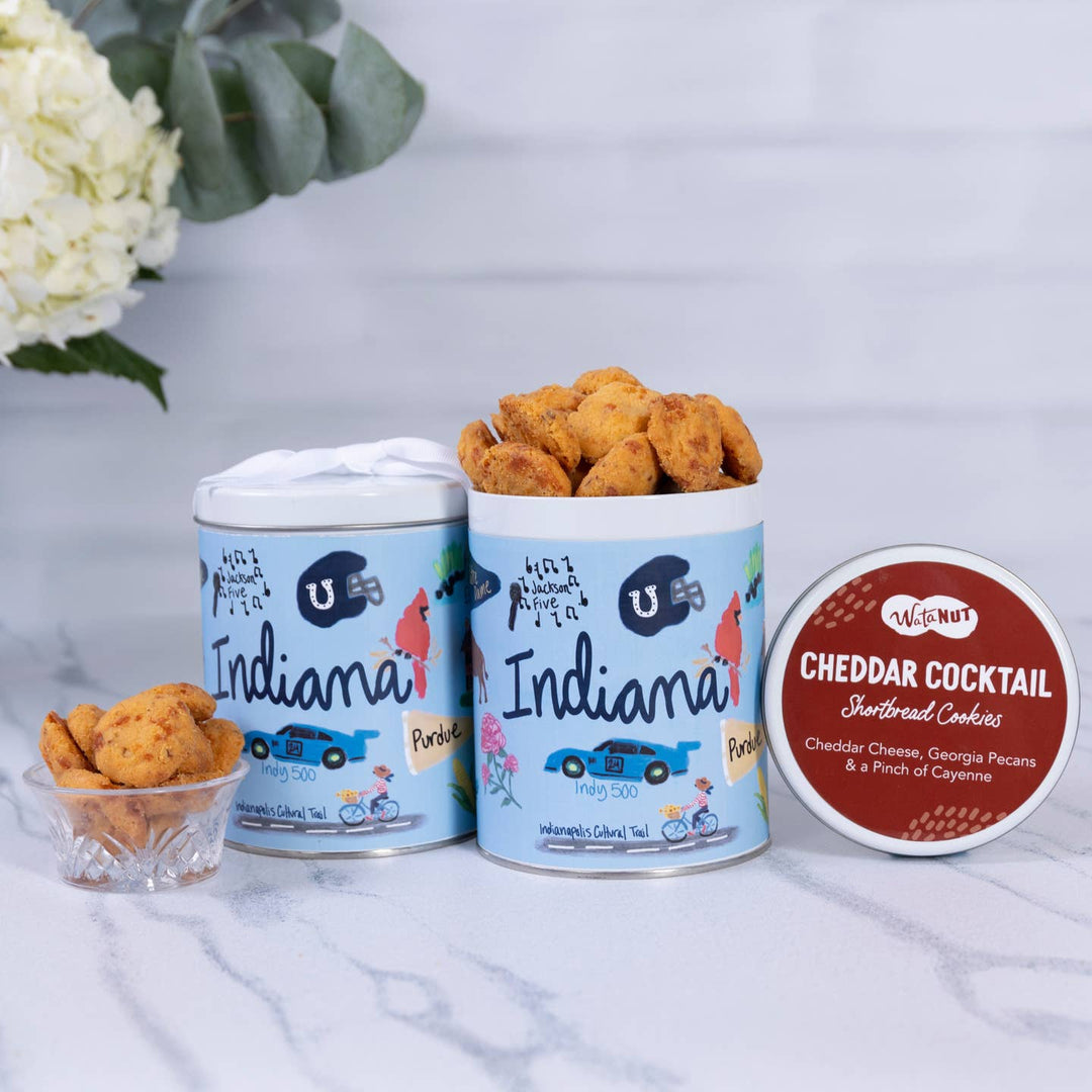 Indiana State Gift Tin: Salty Chocolate Shortbread Cookies - Something Splendid Co.