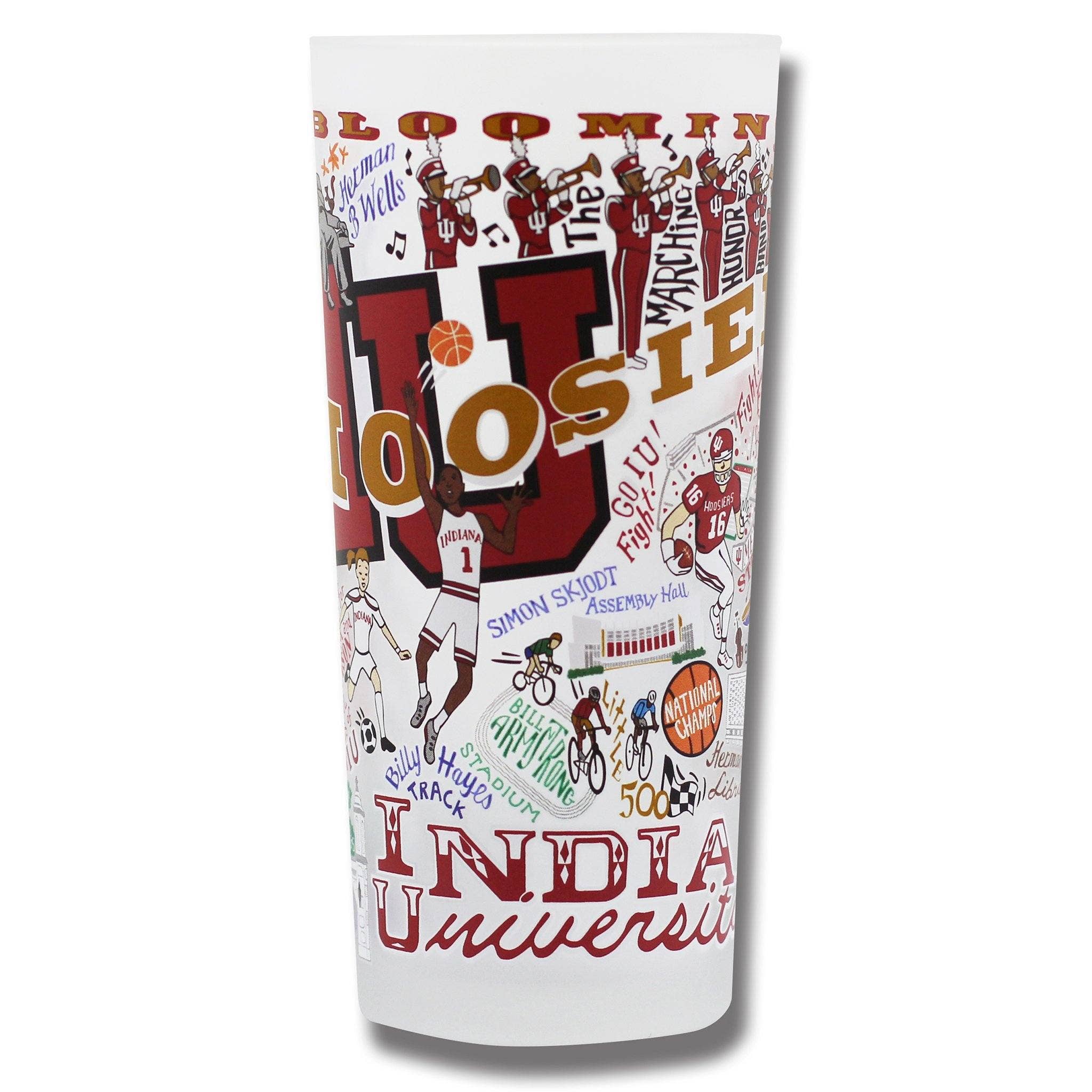Indiana University Collegiate Drinking Glass - Thumbnail 2
