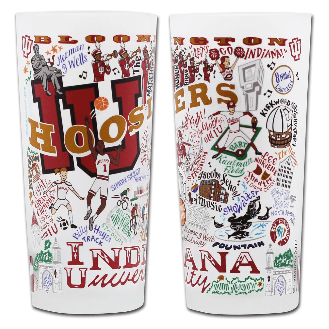 Indiana University Collegiate Drinking Glass - Something Splendid Co.