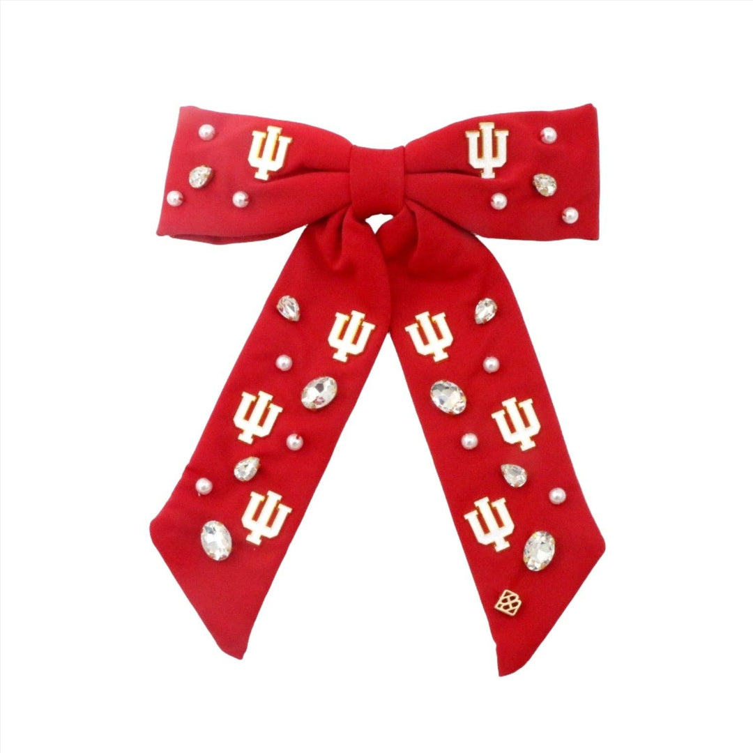 Indiana University Crimson Bow Barrette - Something Splendid Co.