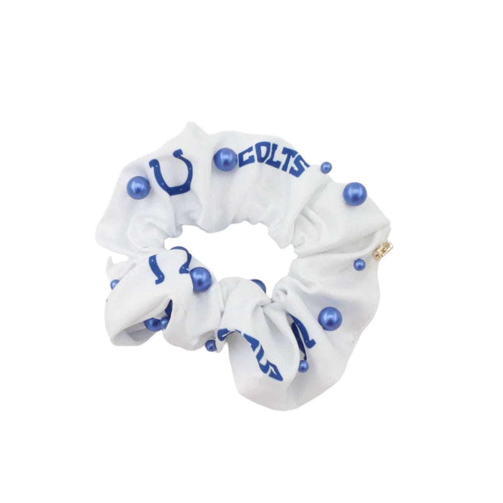 Indianapolis Colts White and Blue Dual Scrunchie - Something Splendid Co.