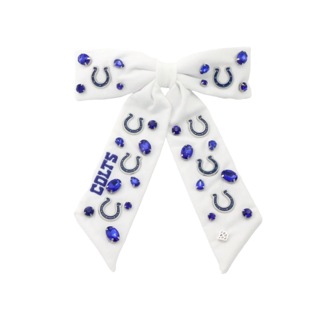 Indianapolis Colts White Bow Barrette - Something Splendid Co.