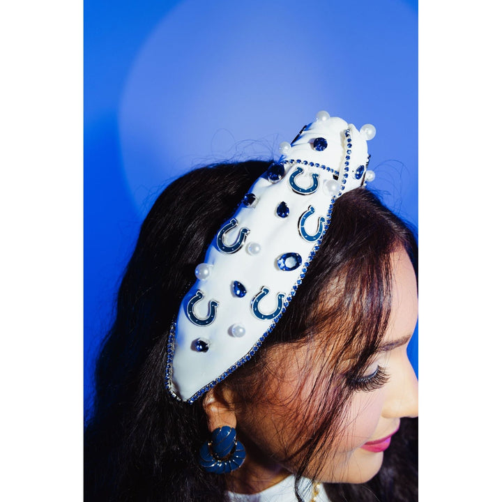 Indianapolis Colts White Logo Headband - Something Splendid Co.