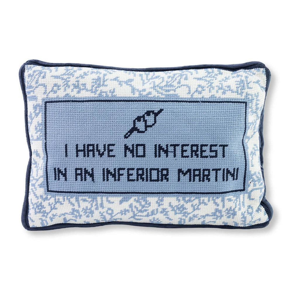 Inferior Martini Needlepoint Pillow - Something Splendid Co.