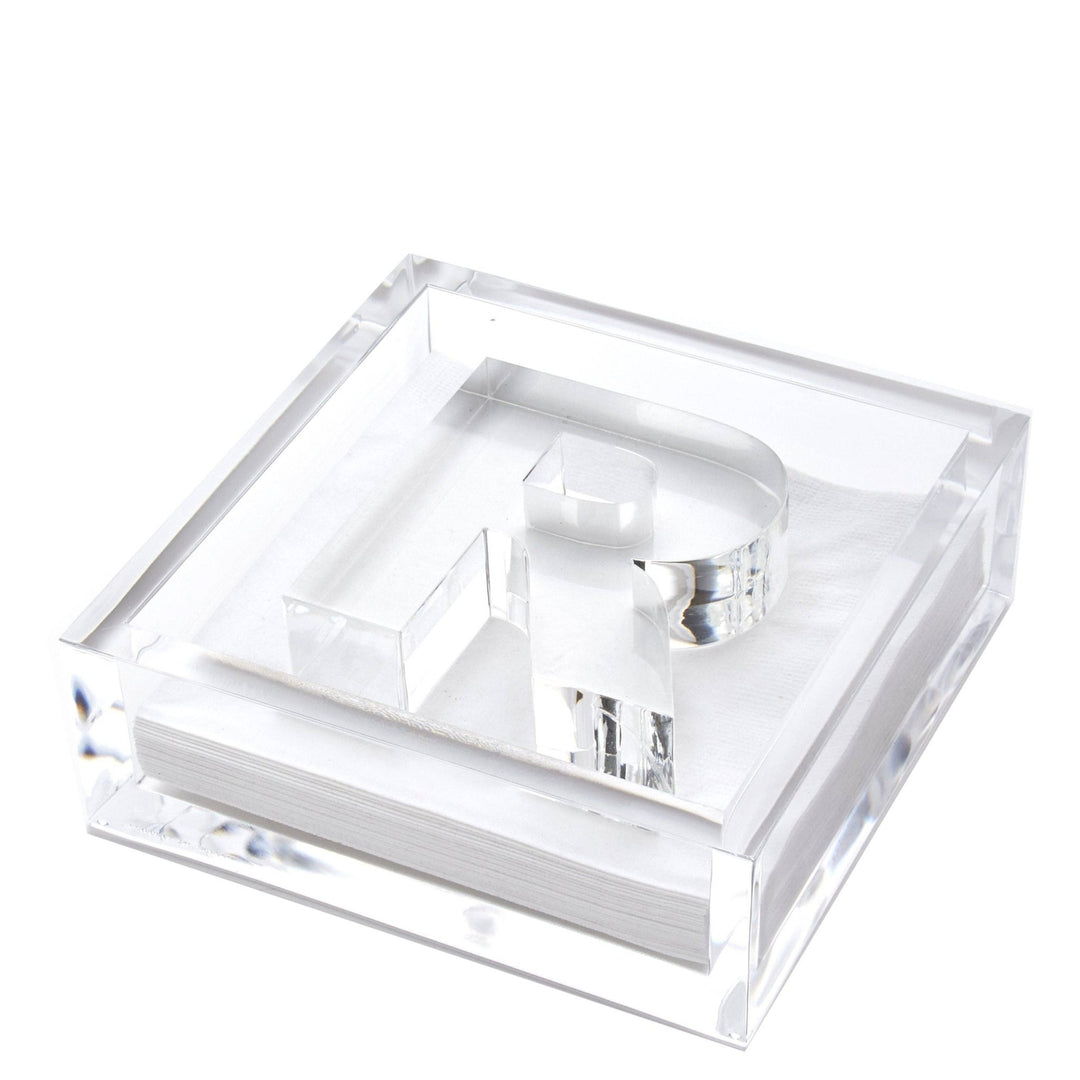 Initial Acrylic Cocktail Napkin Holder - Something Splendid Co.
