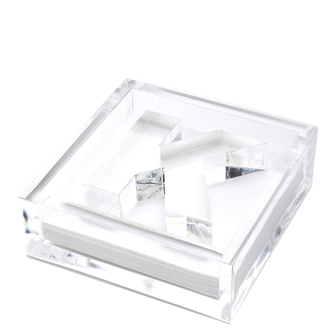 Initial Acrylic Cocktail Napkin Holder - Something Splendid Co.
