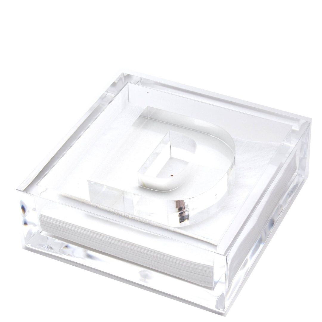 Initial Acrylic Cocktail Napkin Holder - Something Splendid Co.