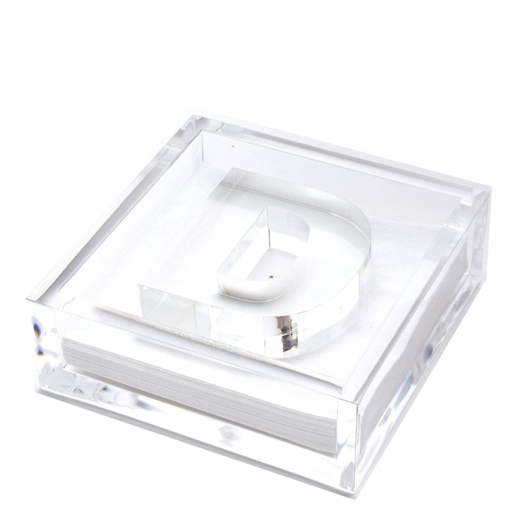 Initial Acrylic Cocktail Napkin Holder - Something Splendid Co.