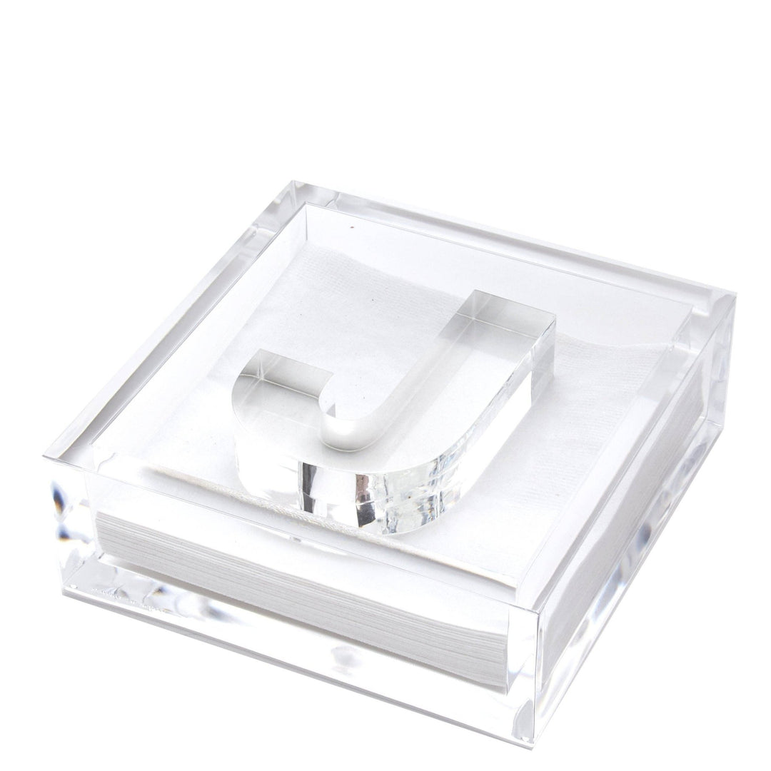 Initial Acrylic Cocktail Napkin Holder - Something Splendid Co.