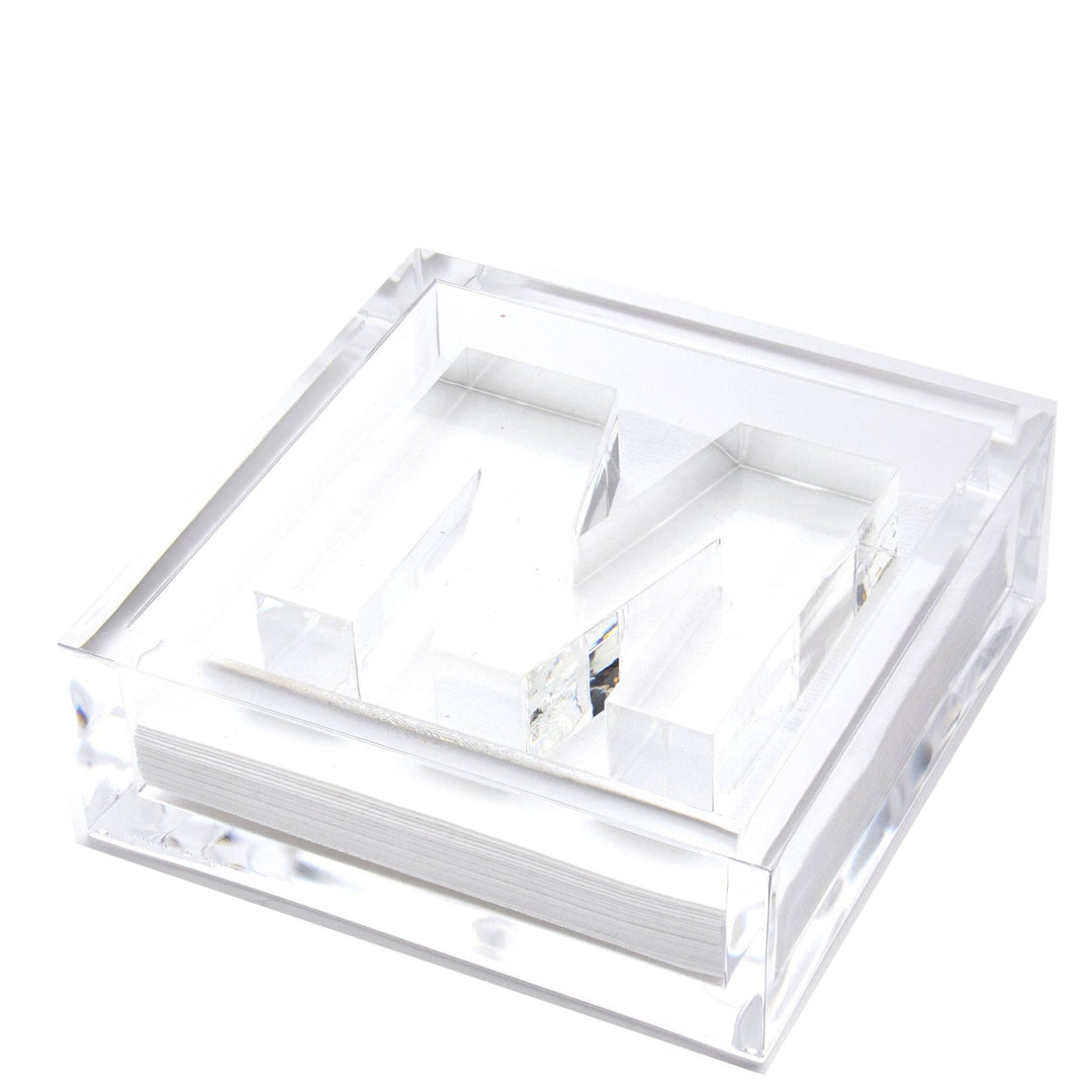 Initial Acrylic Cocktail Napkin Holder - Something Splendid Co.