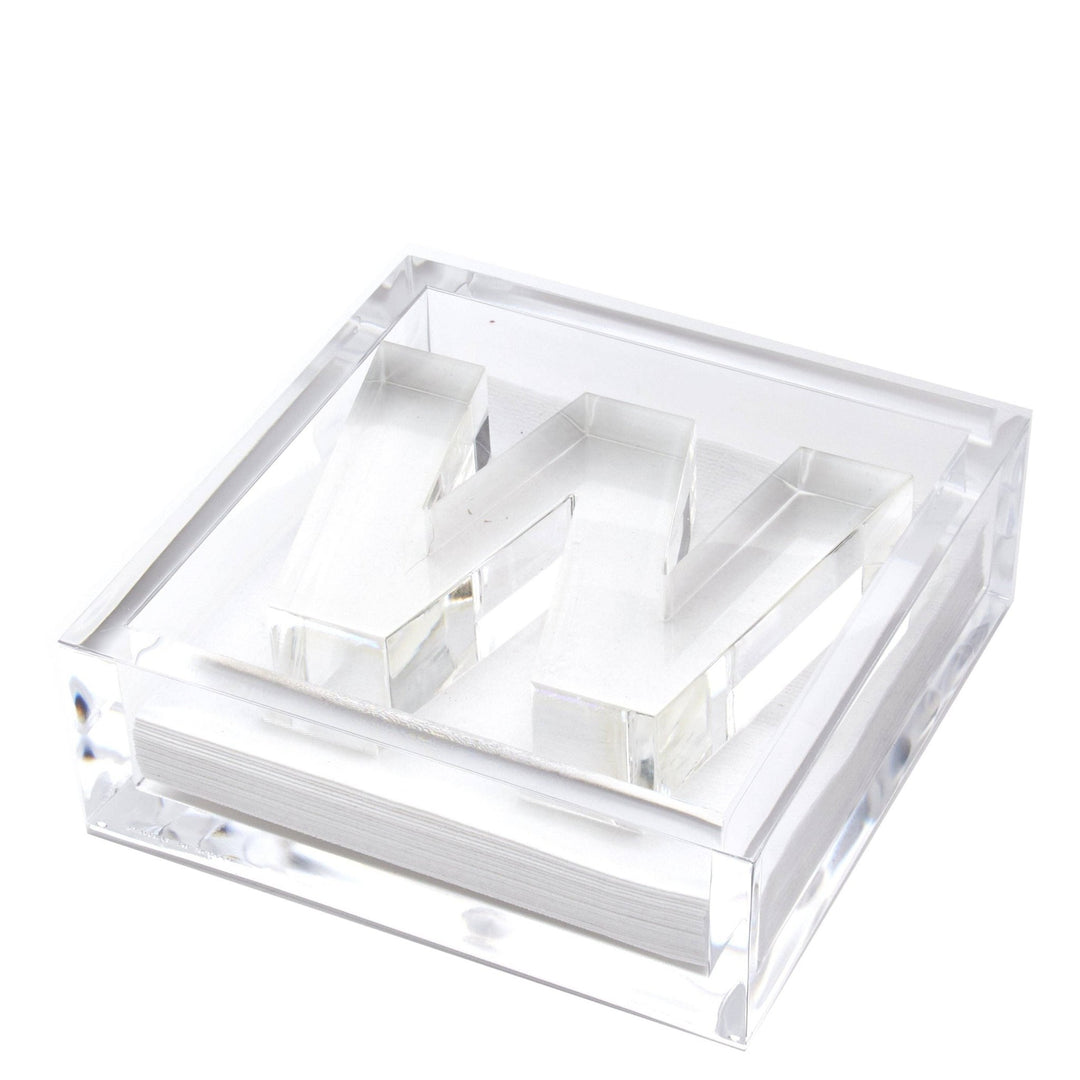Initial Acrylic Cocktail Napkin Holder - Something Splendid Co.