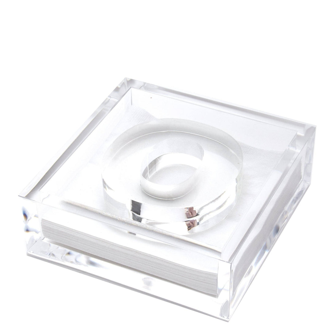Initial Acrylic Cocktail Napkin Holder - Something Splendid Co.