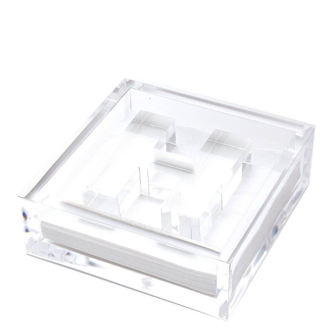 Initial Acrylic Cocktail Napkin Holder - Something Splendid Co.