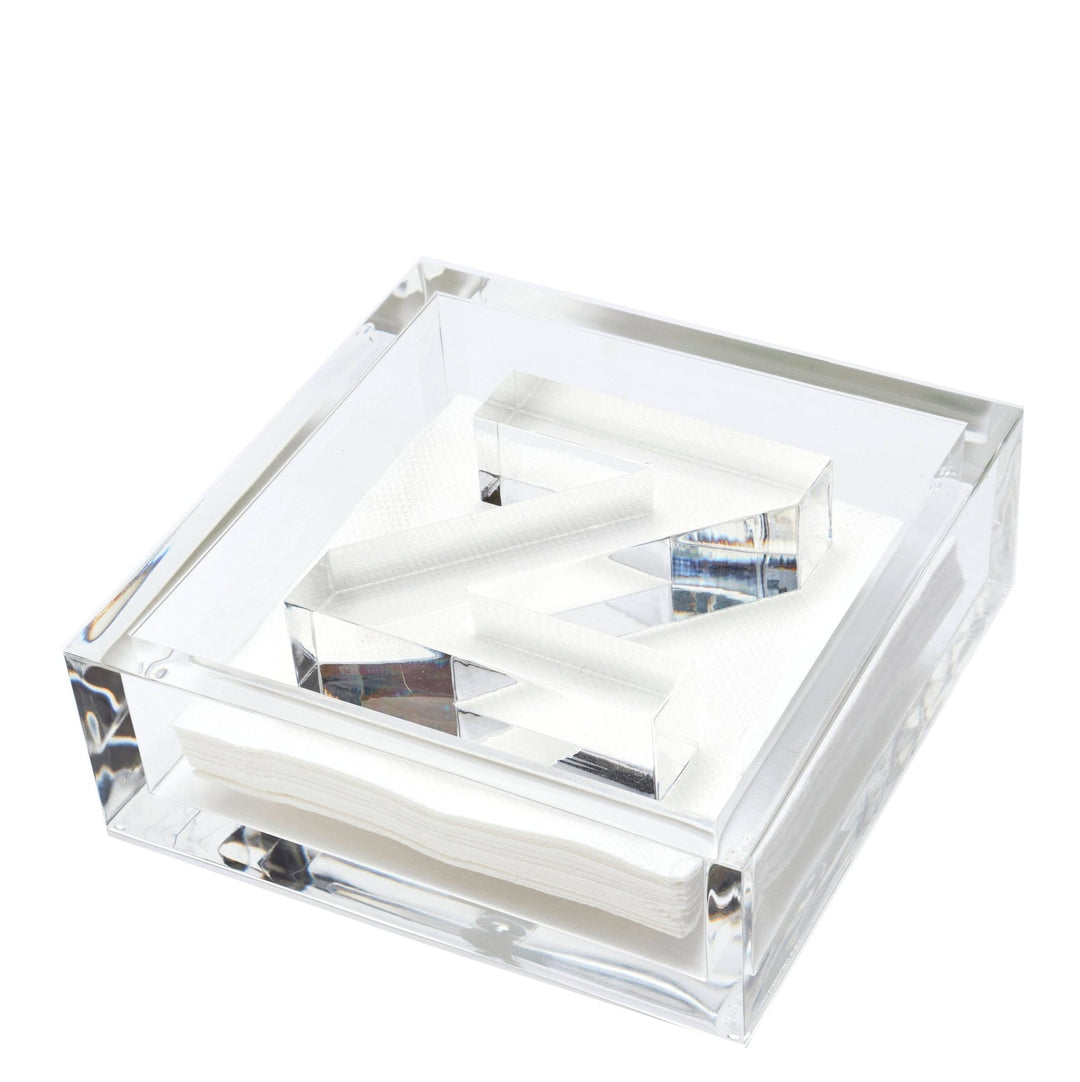 Initial Acrylic Cocktail Napkin Holder - Something Splendid Co.