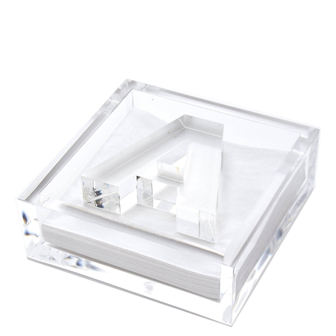 Initial Acrylic Cocktail Napkin Holder - Something Splendid Co.