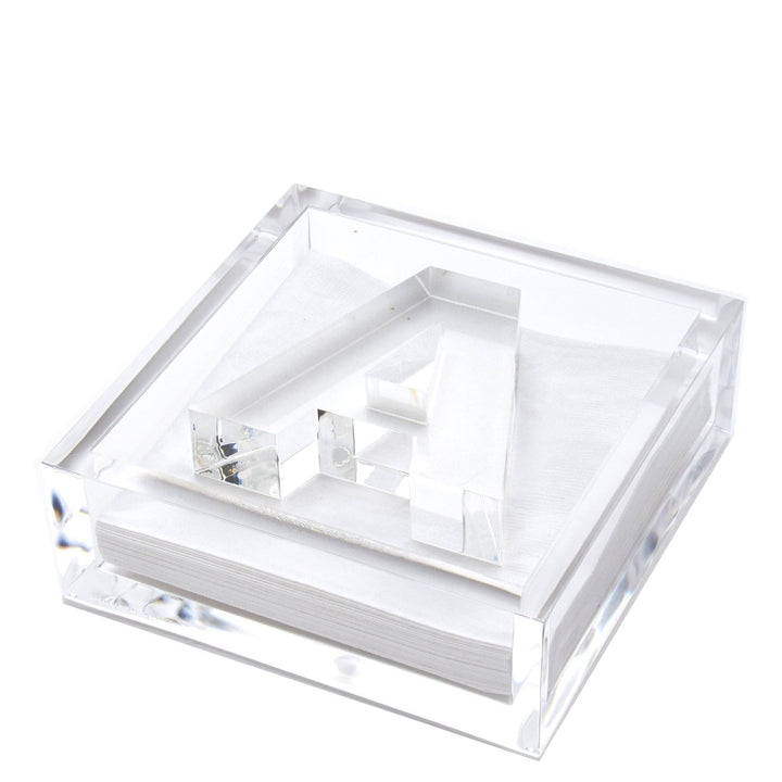 Initial Acrylic Cocktail Napkin Holder - Something Splendid Co.