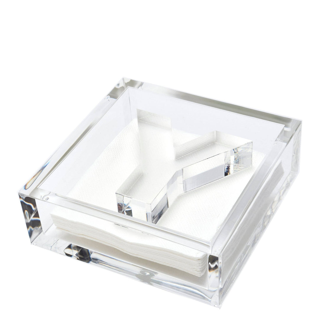 Initial Acrylic Cocktail Napkin Holder - Something Splendid Co.