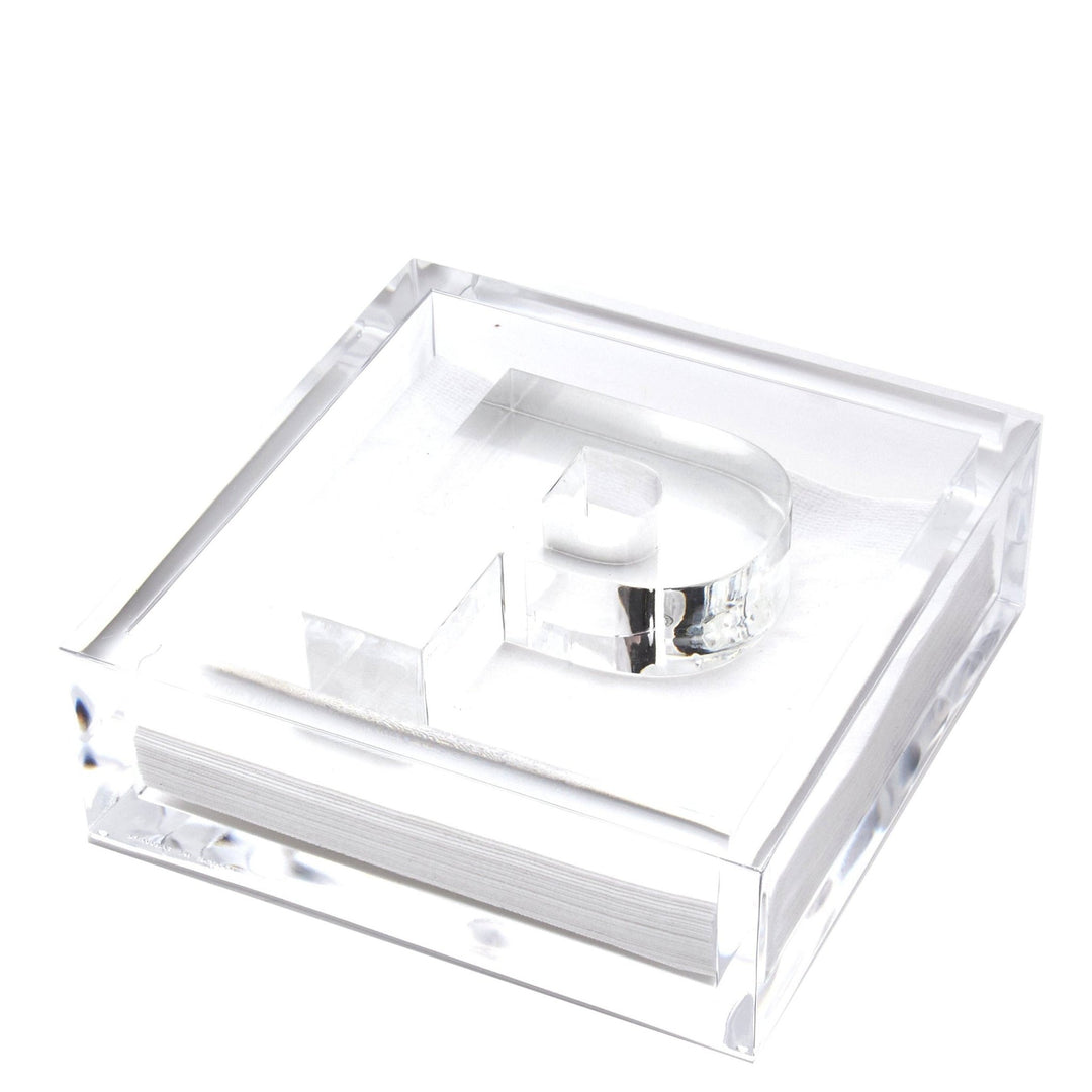 Initial Acrylic Cocktail Napkin Holder - Something Splendid Co.