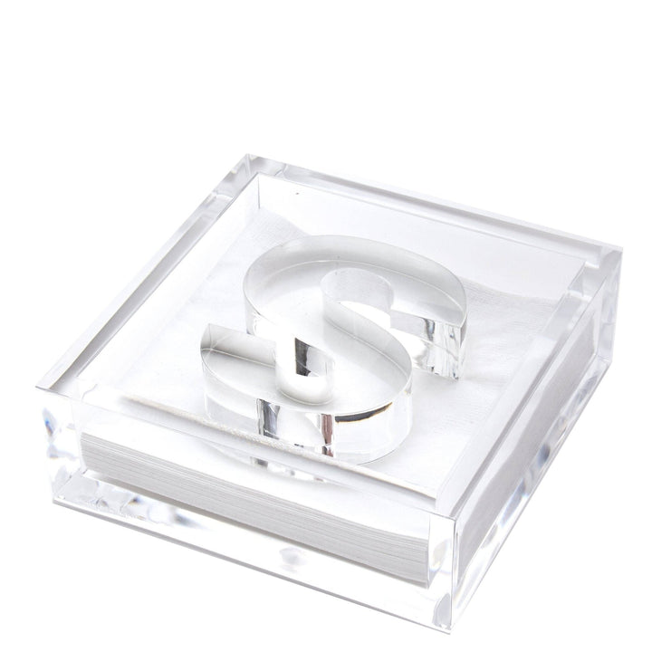 Initial Acrylic Cocktail Napkin Holder - Something Splendid Co.