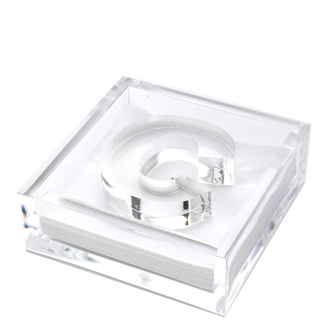 Initial Acrylic Cocktail Napkin Holder - Something Splendid Co.
