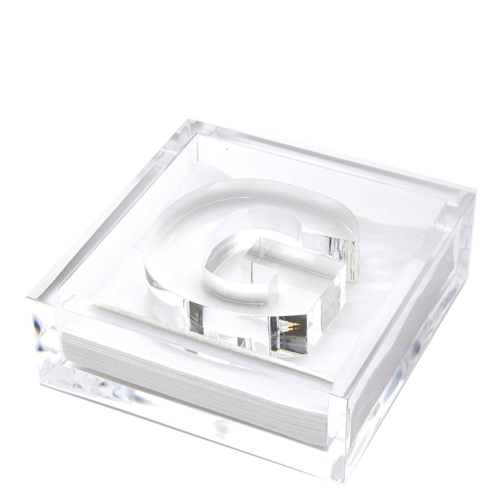 Initial Acrylic Cocktail Napkin Holder - Something Splendid Co.
