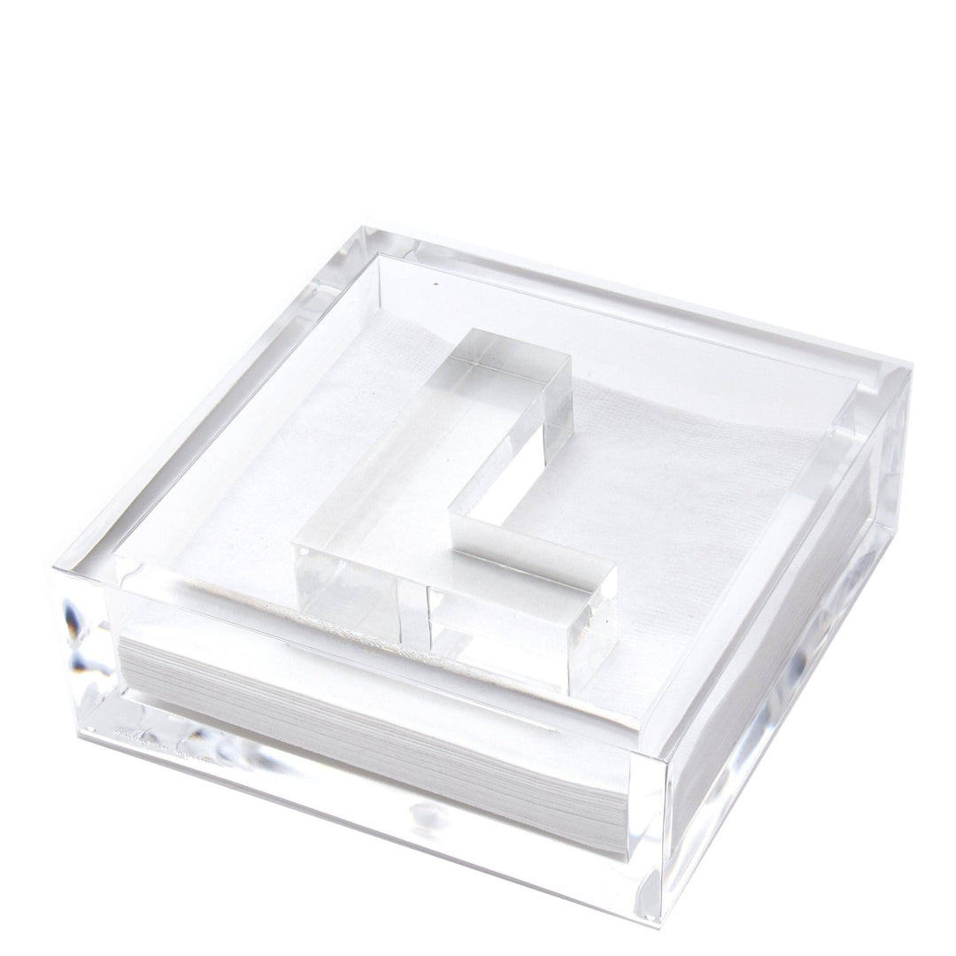 Initial Acrylic Cocktail Napkin Holder - Something Splendid Co.