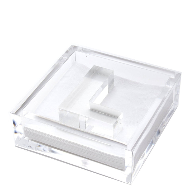Initial Acrylic Cocktail Napkin Holder - Something Splendid Co.