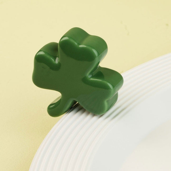 Irish at Heart Mini by Nora Fleming — hand-painted ceramic lucky green shamrock (alternate view)