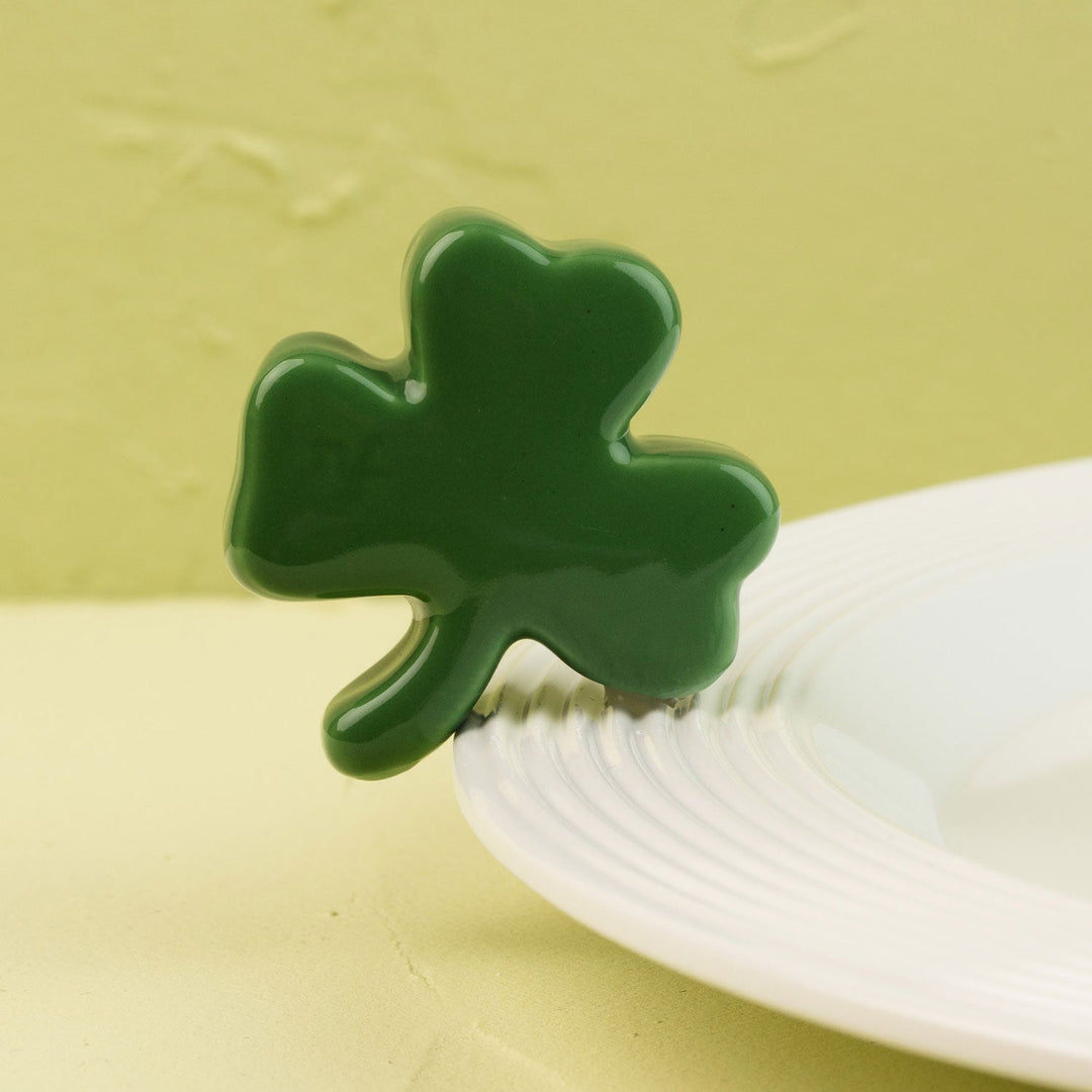 Irish at Heart Mini by Nora Fleming — hand-painted ceramic lucky green shamrock