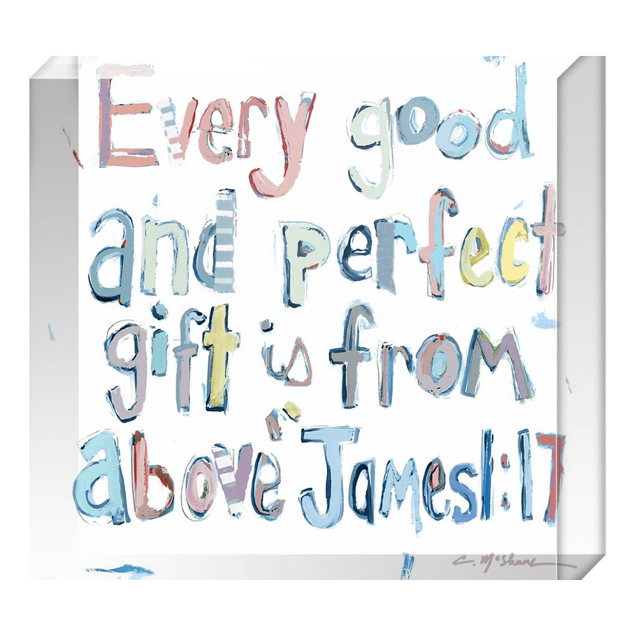 "James 1:17" acrylic blocks WHOLESALE: More blues - Something Splendid Co.