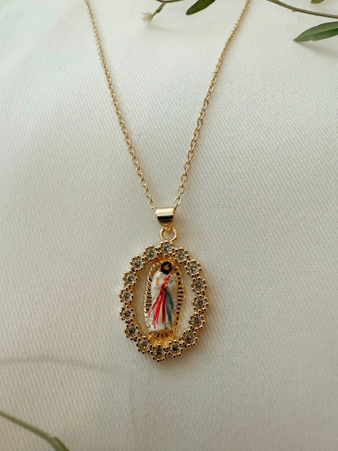 Jesus In Divine Mercy Necklace - Something Splendid Co.