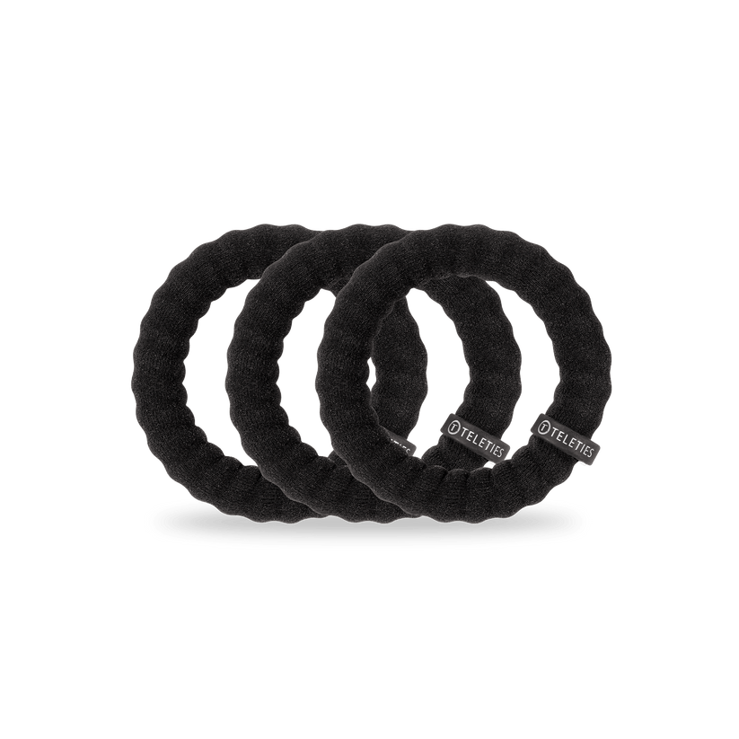 Jet Black Large Nylon Hair Ties - Something Splendid Co.
