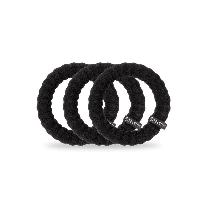 Jet Black Large Nylon Hair Ties - Something Splendid Co.