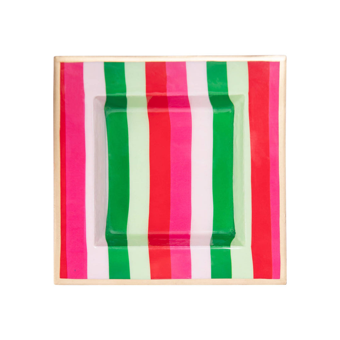 Joy Stripe Enameled Smidge Tray - Something Splendid Co.