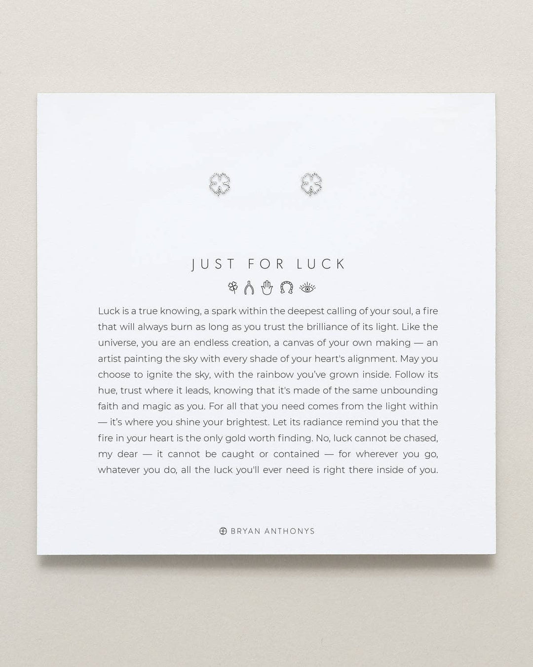 Just For Luck Silver Clover Earrings - Something Splendid Co.