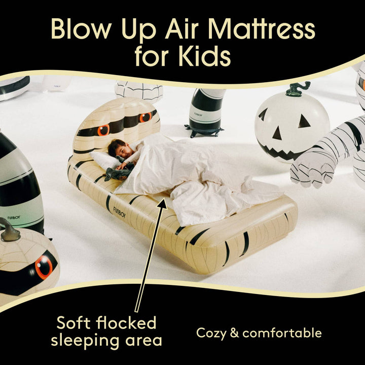 Kids Sleepover Bed - Halloween Mummy Air Mattress - Something Splendid Co.