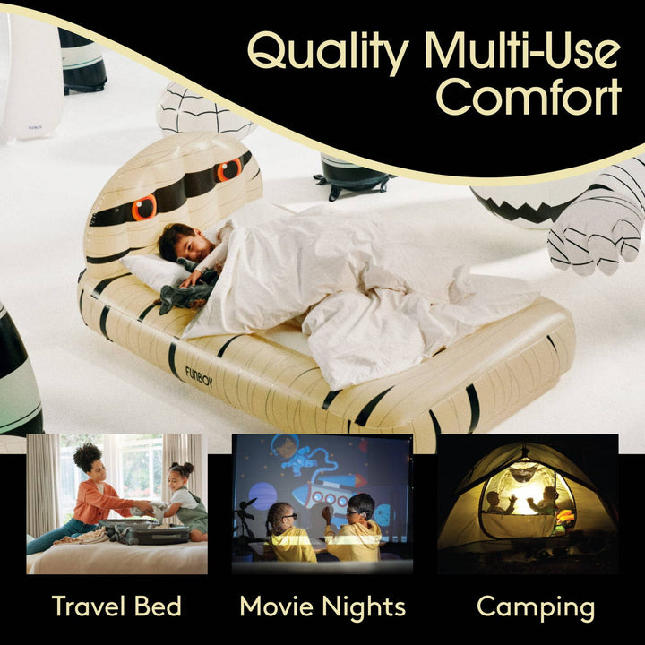 Kids Sleepover Bed - Halloween Mummy Air Mattress - Something Splendid Co.