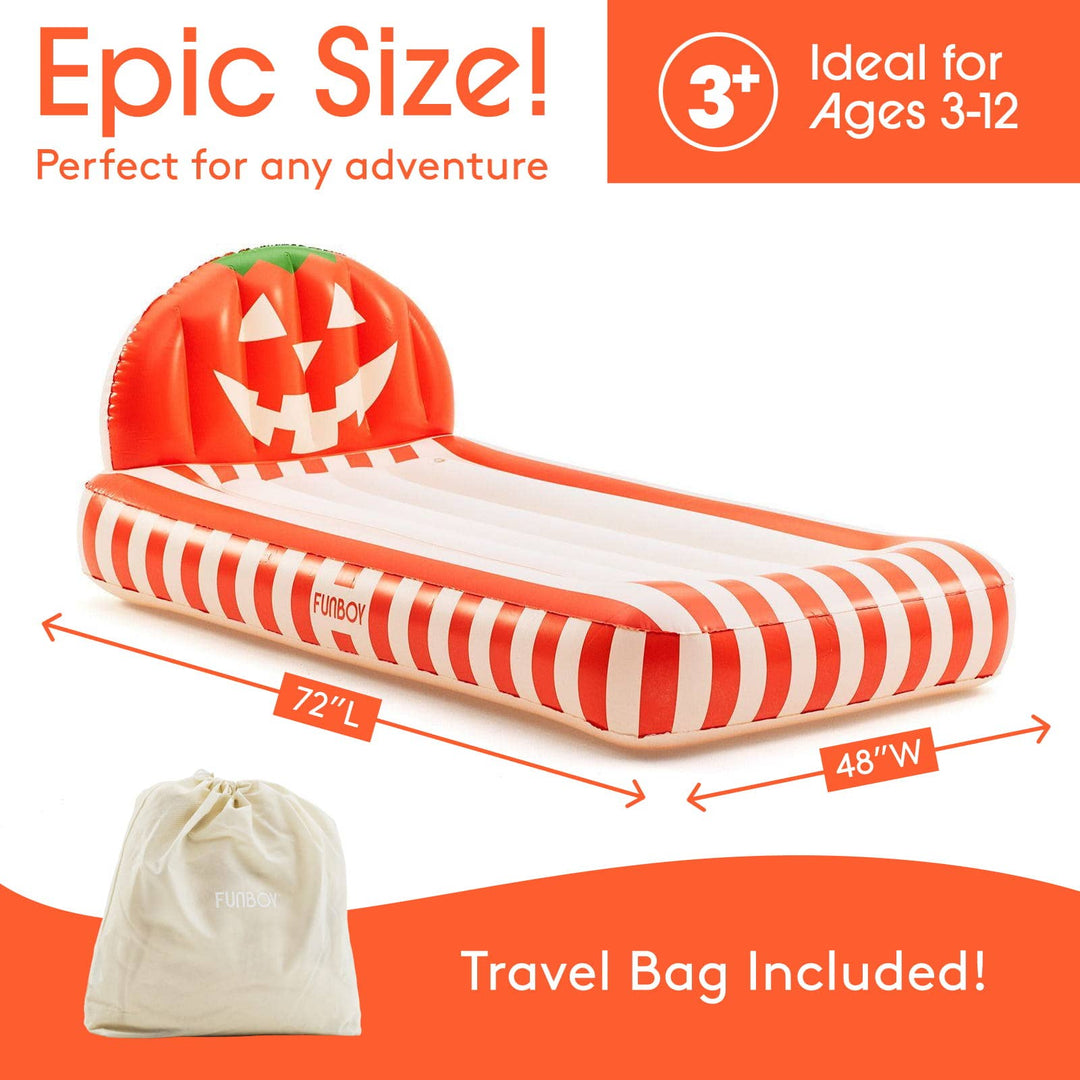 Kids Sleepover Bed - Halloween Pumpkin Air Mattress - Something Splendid Co.