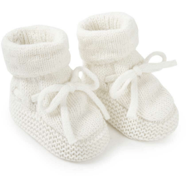 Knitted Baby Boots - White - Something Splendid Co.