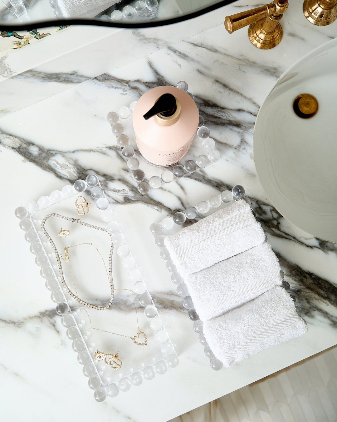 Large Bubble Lucite Tray - Something Splendid Co.