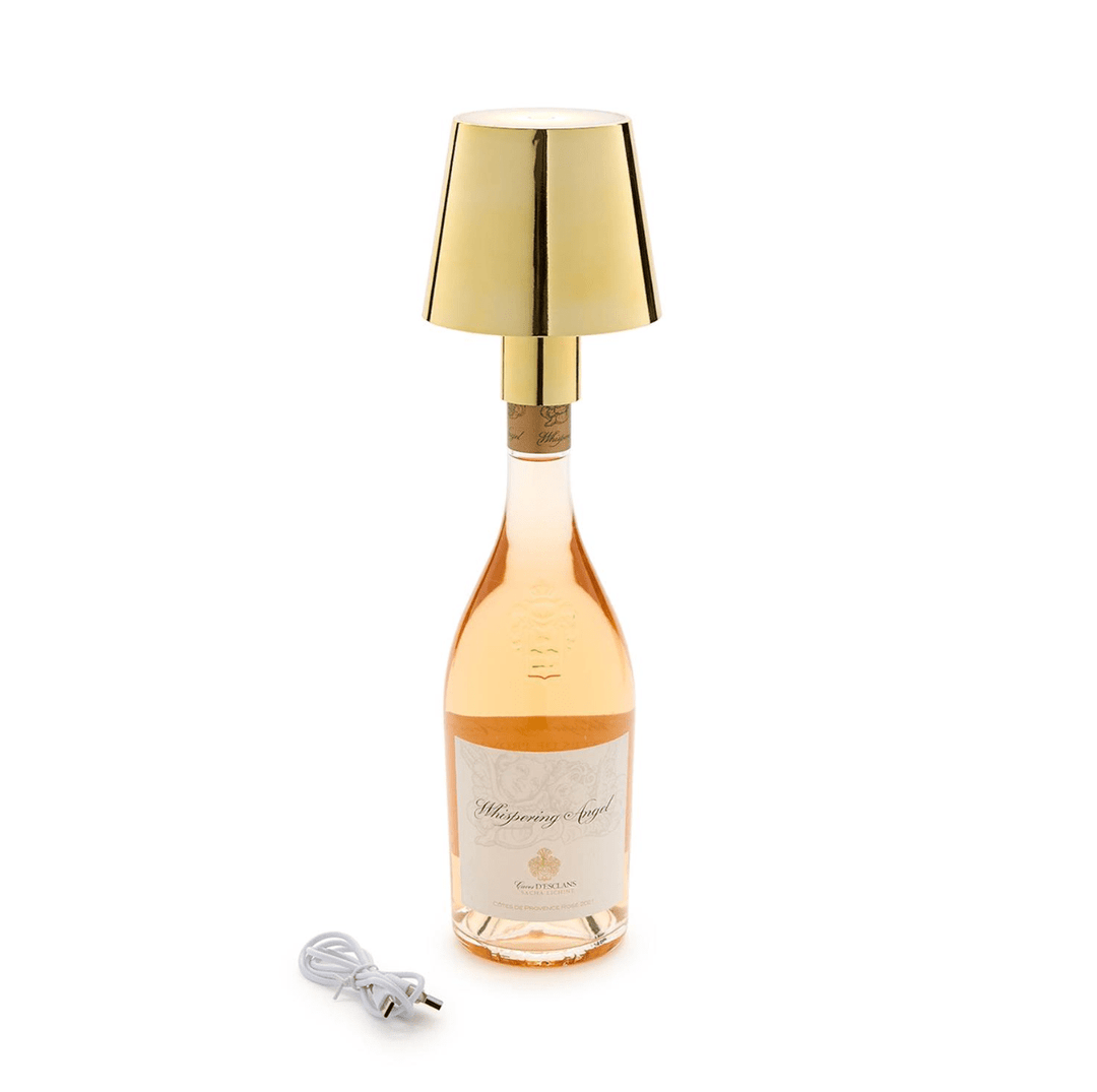 LED Cordless Bottle Lampshade with Stopper Attachment - Something Splendid Co.