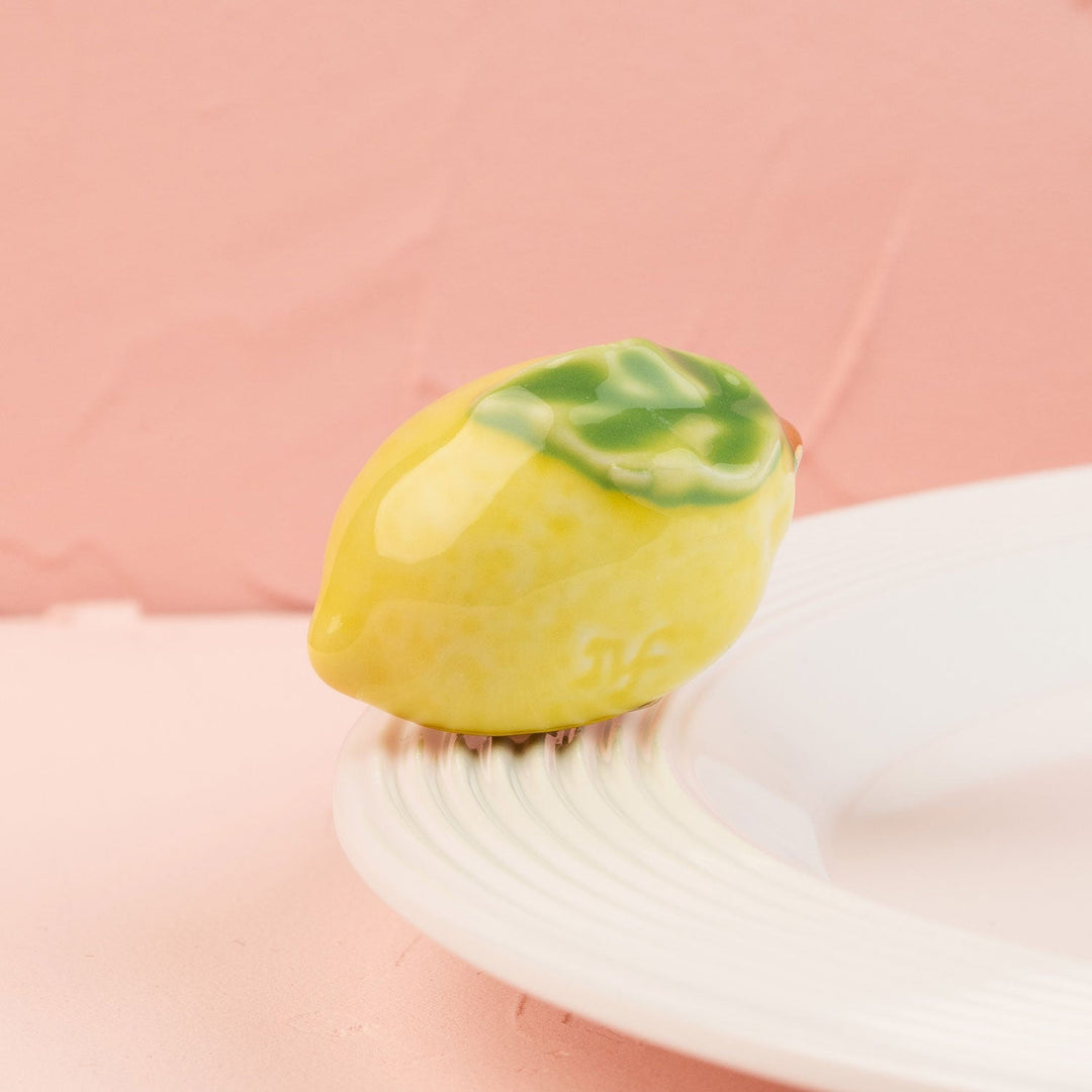 Lemon Squeeze Mini by Nora Fleming — hand-painted ceramic sunny lemon