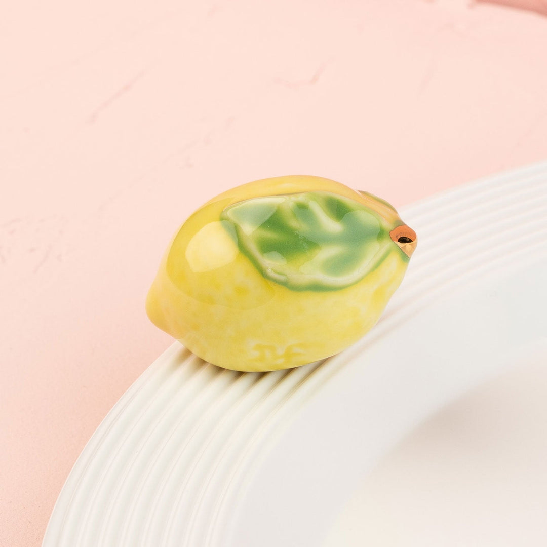Lemon Squeeze Mini by Nora Fleming — hand-painted ceramic sunny lemon (alternate view)