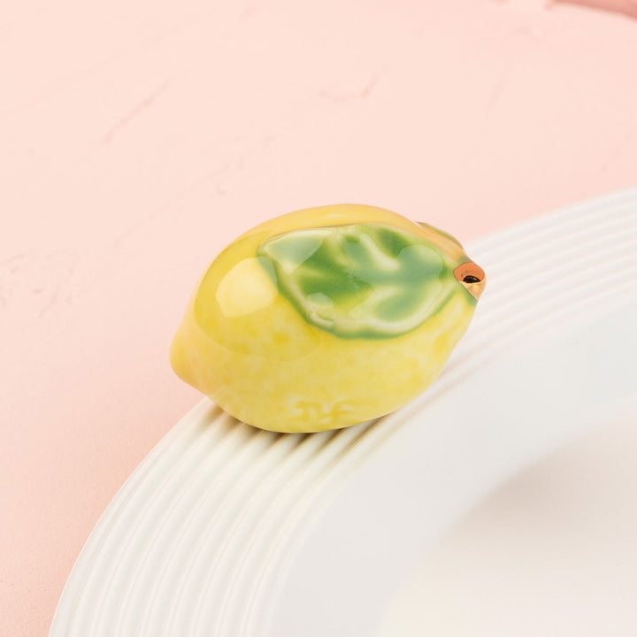 Lemon Squeeze Mini by Nora Fleming — hand-painted ceramic sunny lemon (alternate view)